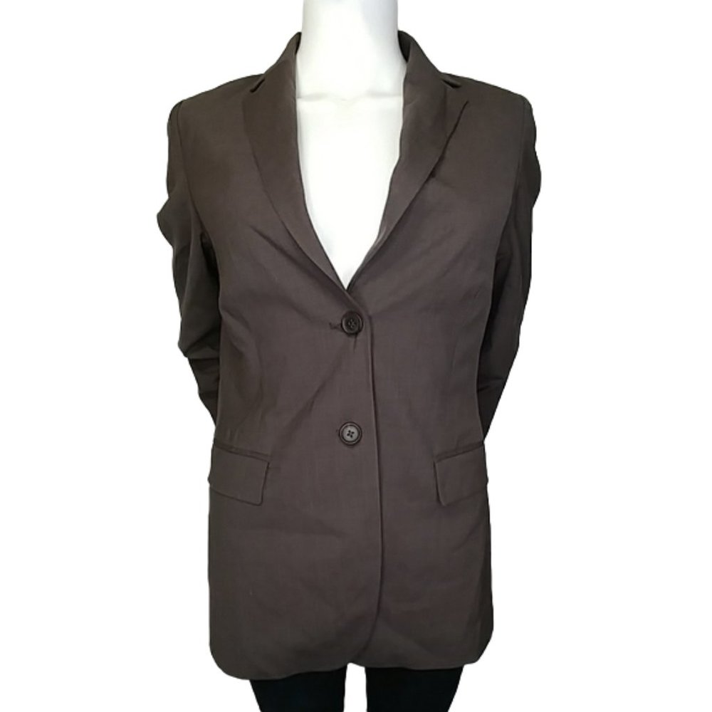 Banana Republic Brown Wool Lycra Blazer Business Casual Suit Jacket Size 6